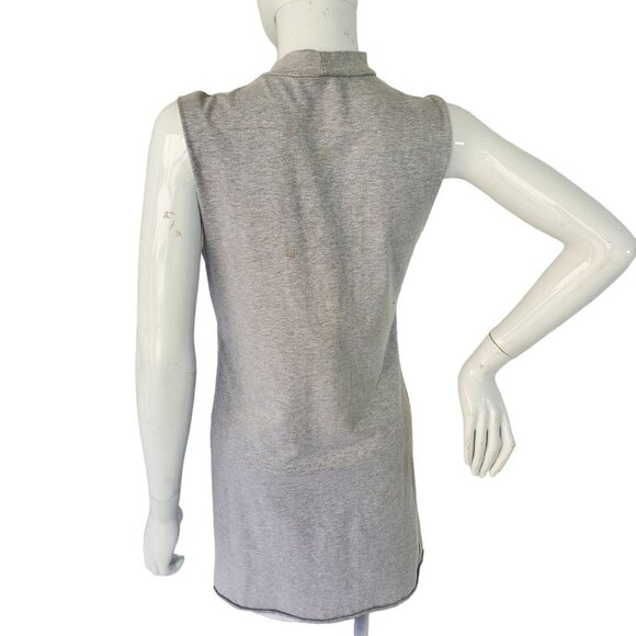 Red Rose T Shirt Dress Tunic Top Sleeveless Distressed Open Front Womens Medium - Picture 7 of 11